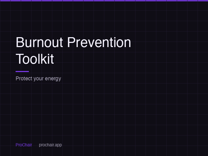 Burnout Prevention Toolkit