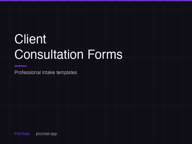 Client Consultation Form Pack